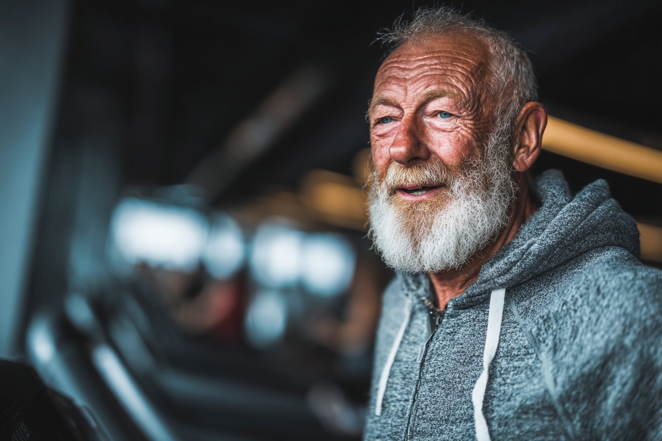 Активні люди похилого віку займаються фітнесом